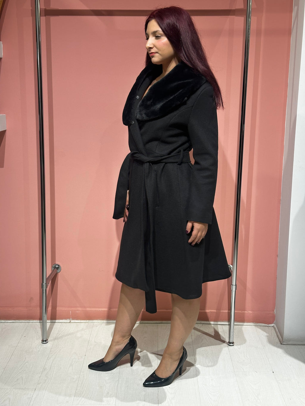 Παλτό με αποσπώμενη γουνάκι