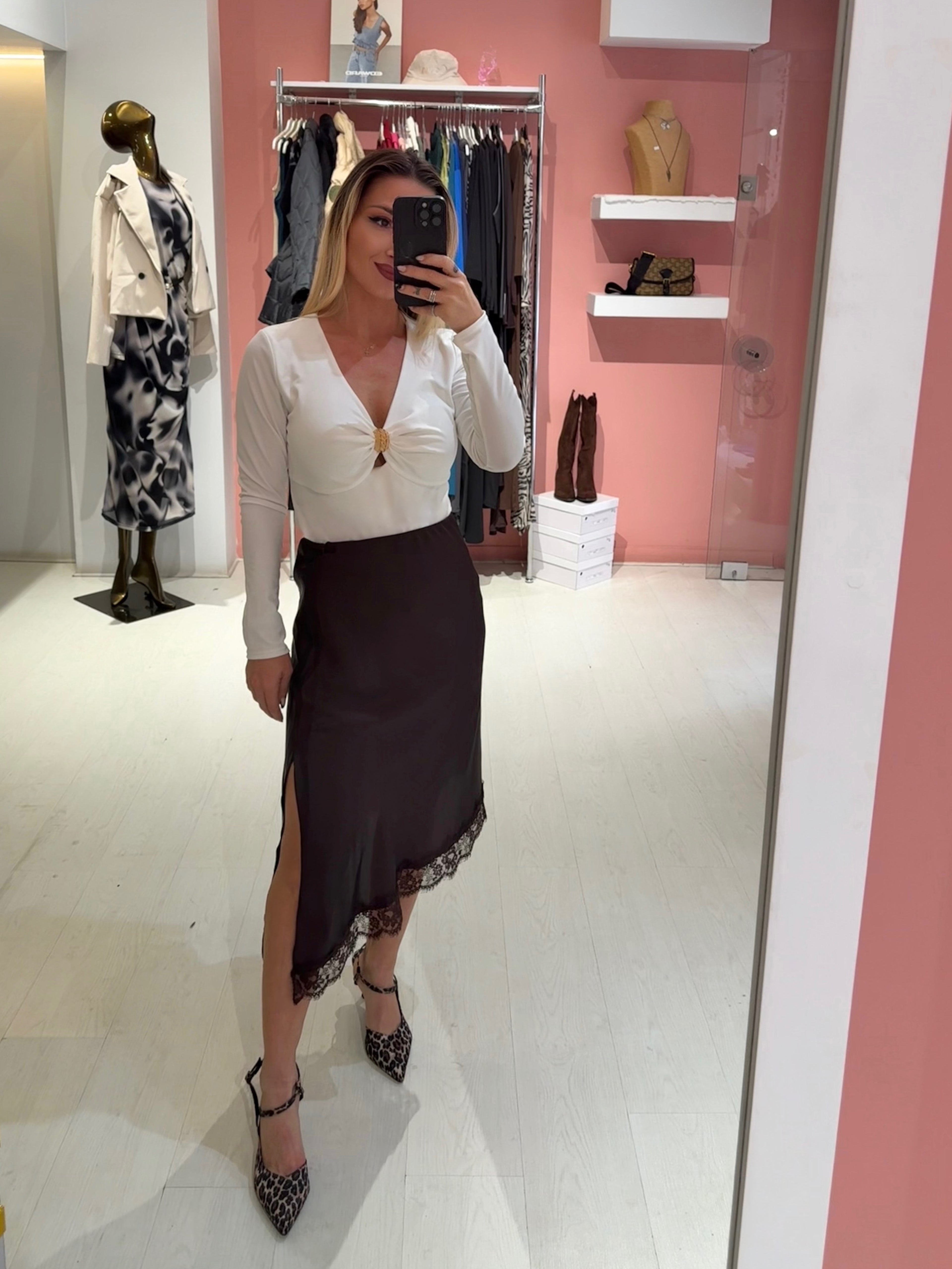 Φούστα καφέ