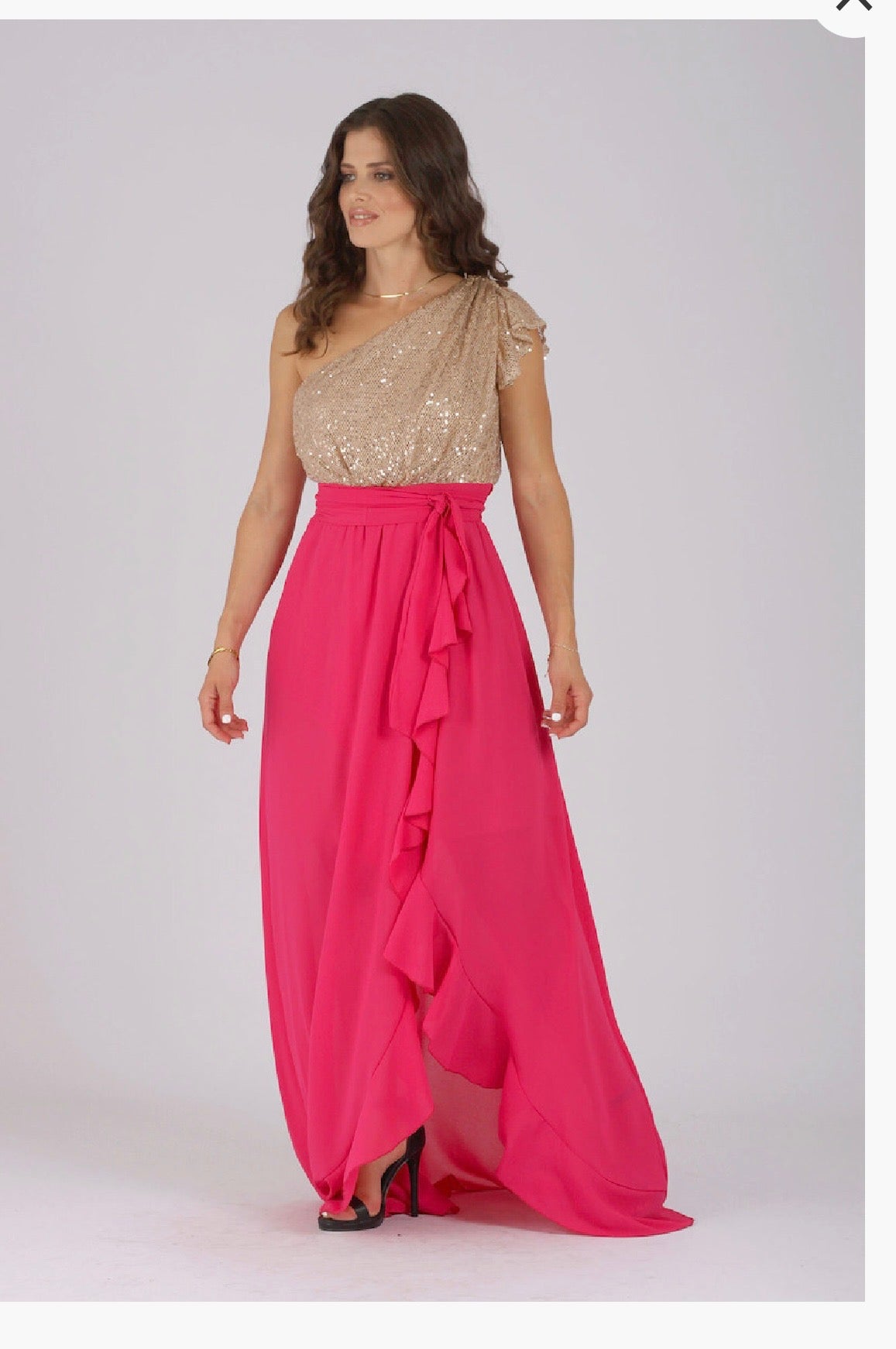 Φόρεμα χρυσό φούξια