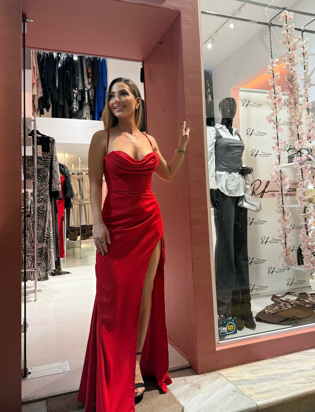 Φόρεμα μάξι κόκκινο small medium large