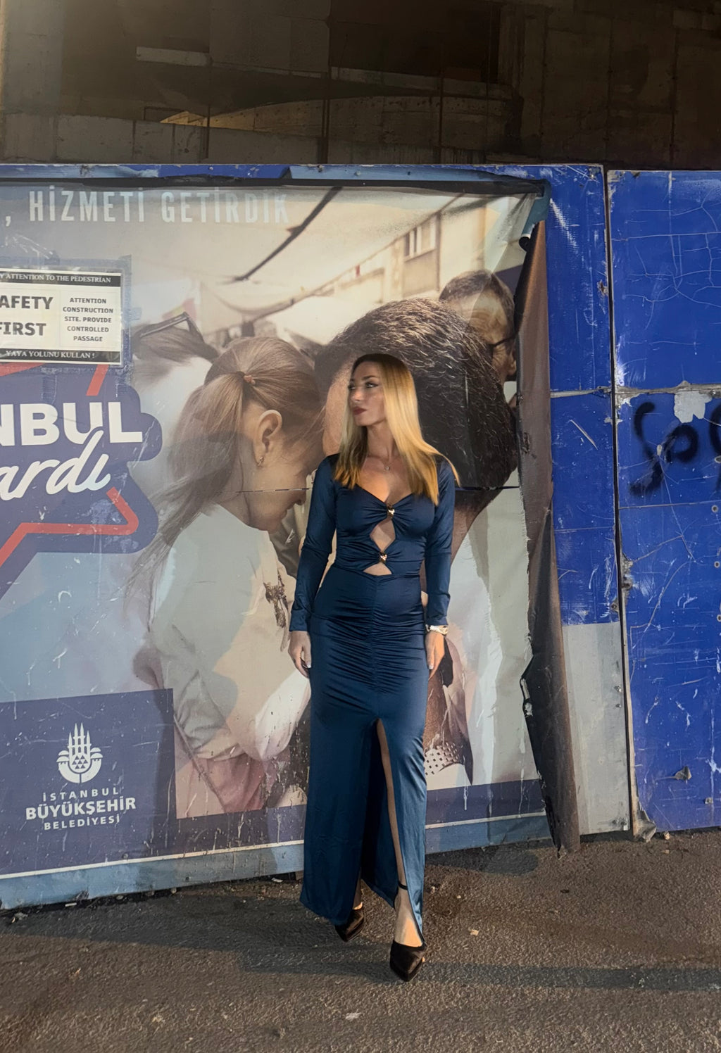 Φόρεμα Πέτρολ ελαστικό