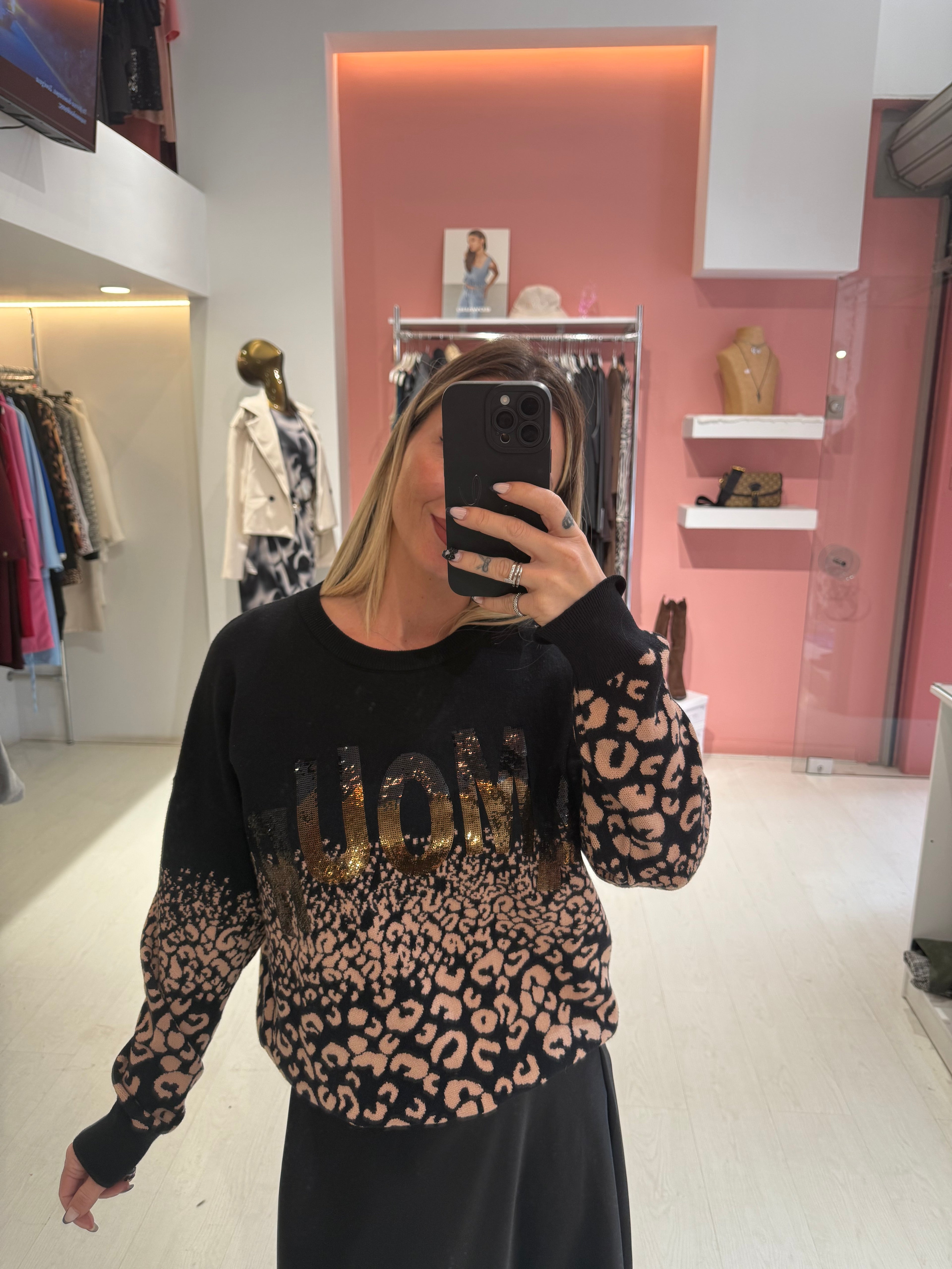 Η μάλλινο πουλόβερ animal One size