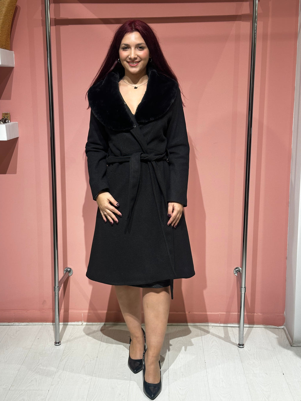 Παλτό με αποσπώμενη γουνάκι