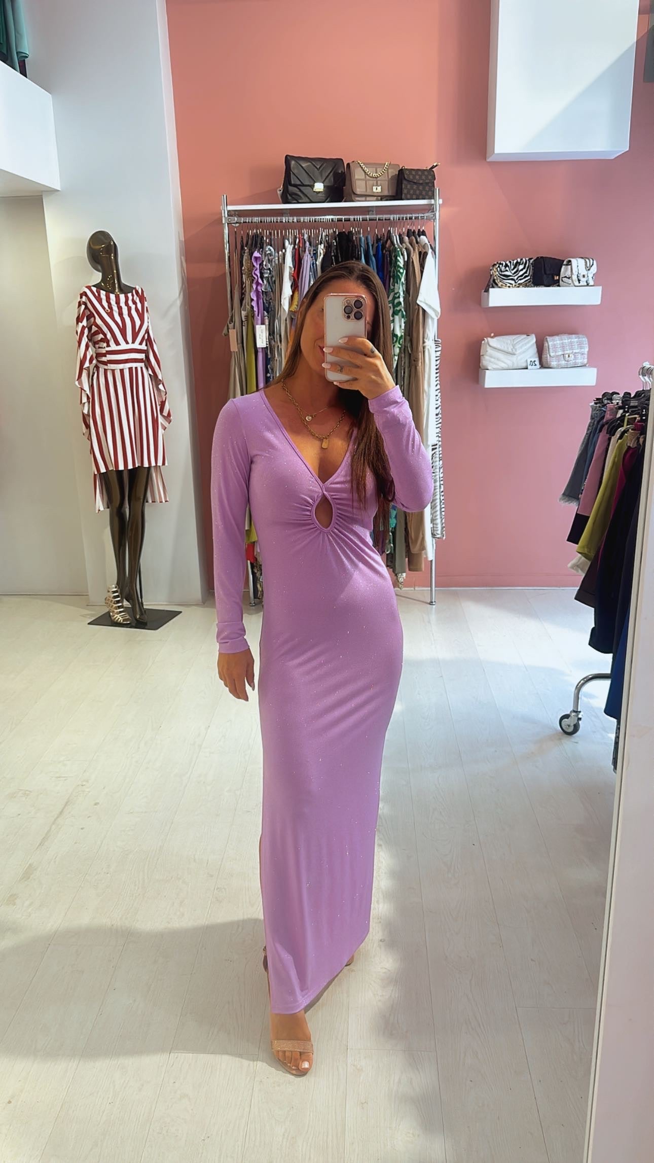 Φόρεμα μεταλιζέ