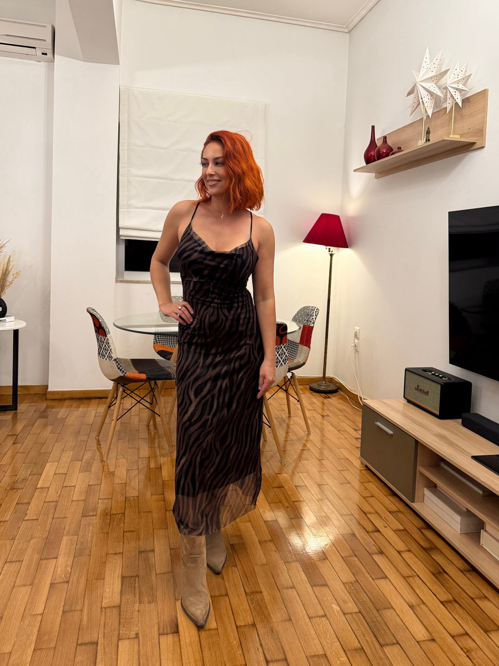 Φόρεμα ελαστικό Animal print