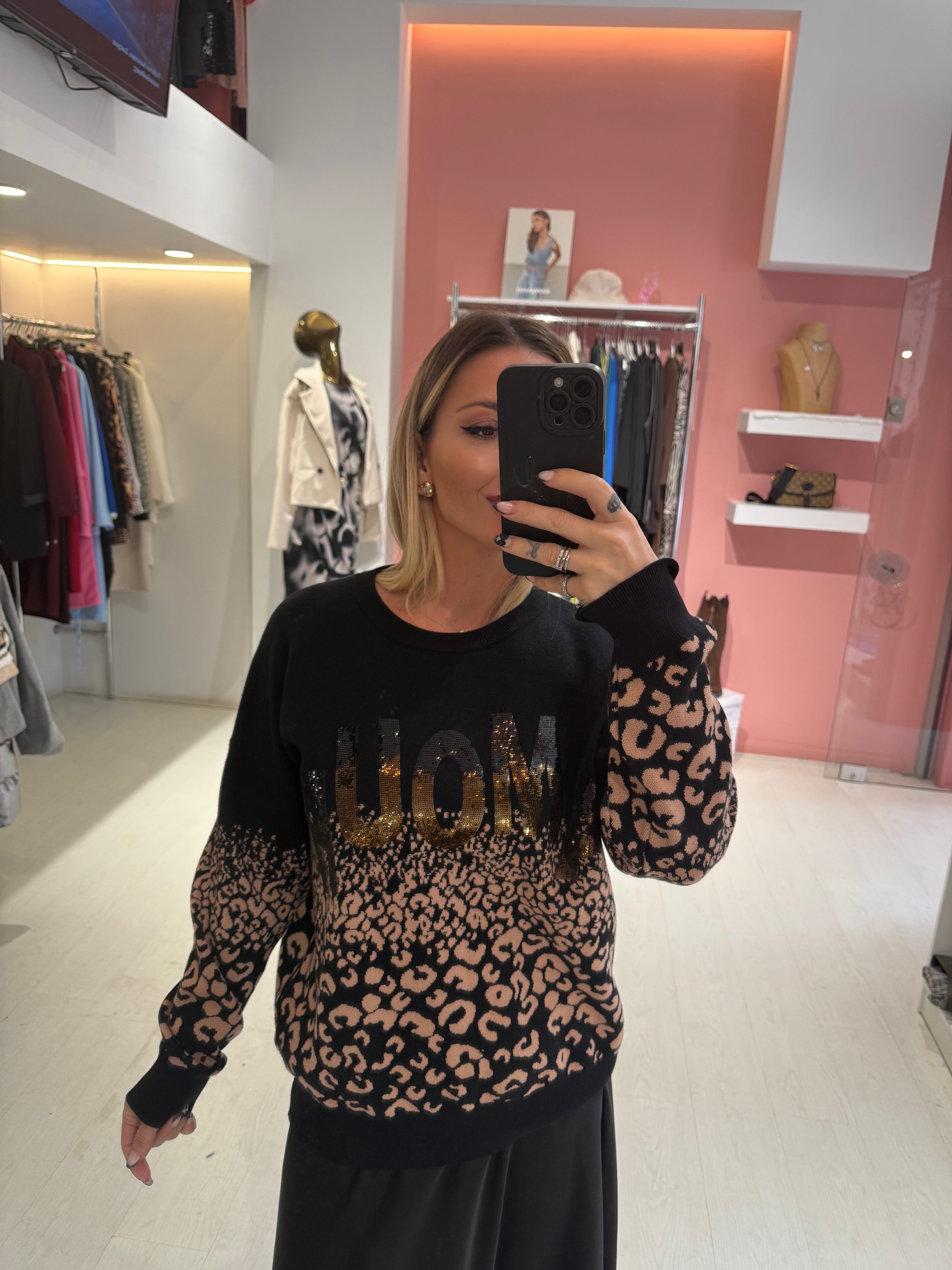 Η μάλλινο πουλόβερ animal One size