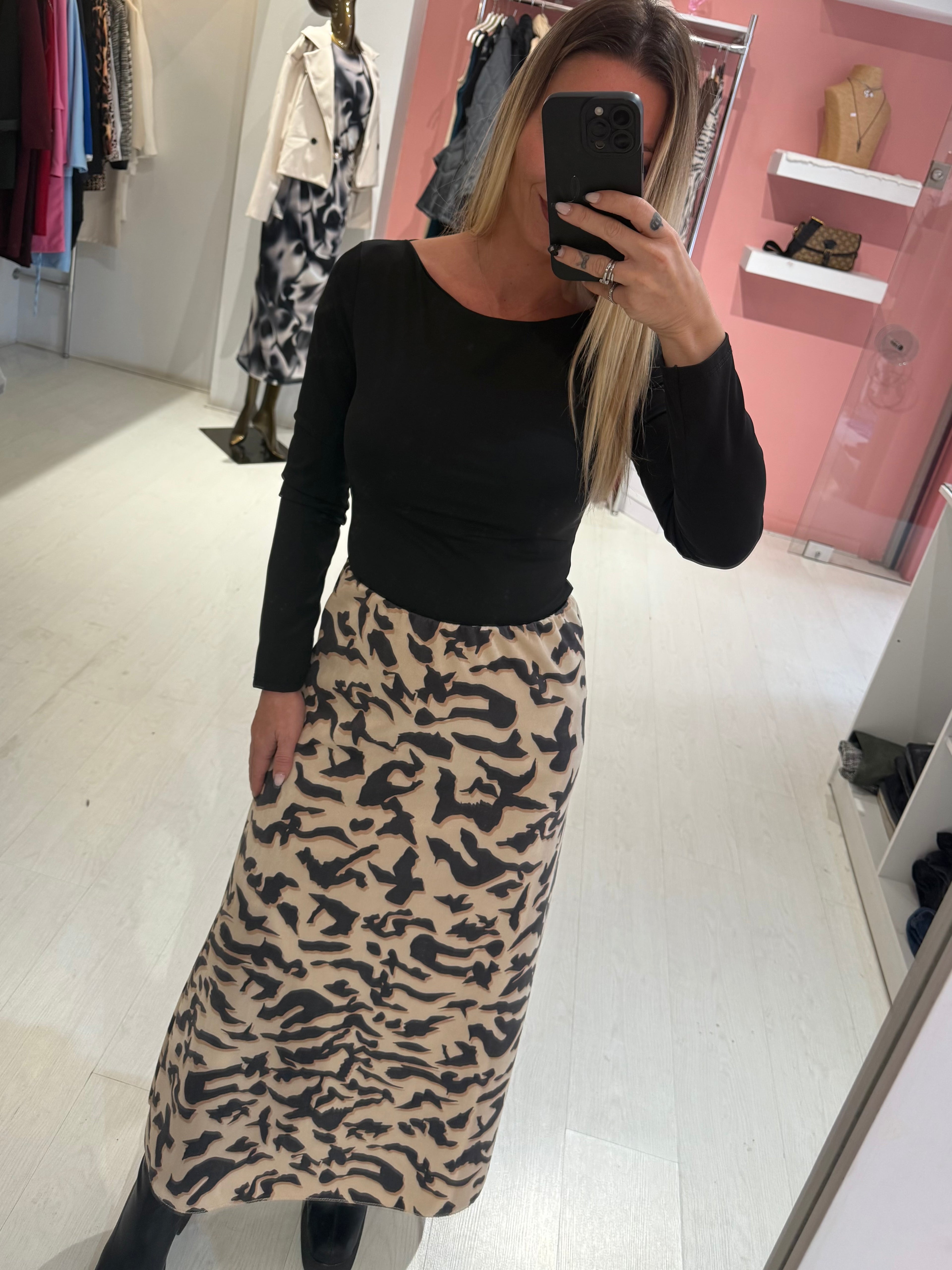 Φούστα ελαστική animal print