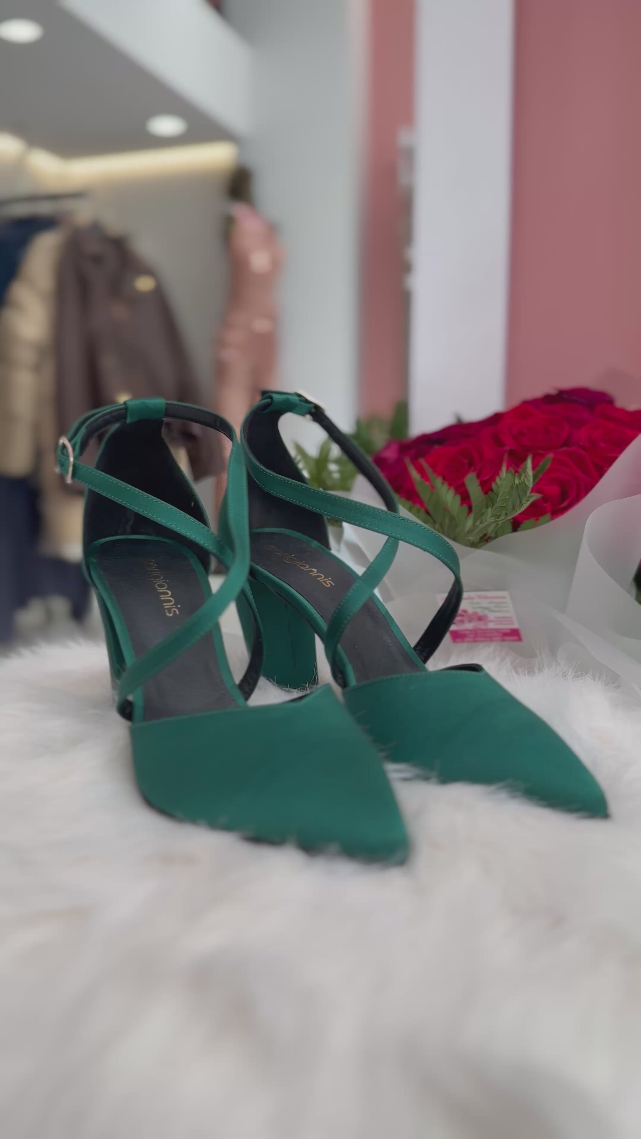 Dark green τακούνι